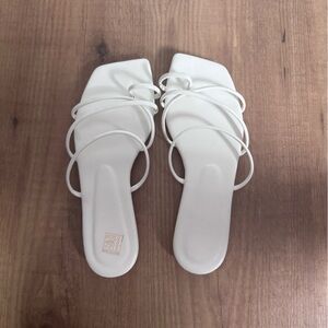 Trendy Boutique White Strappy Sandals